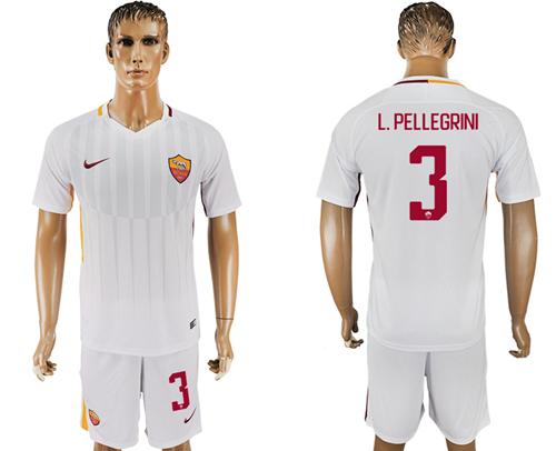 Roma #3 L.Pellegrini Away Soccer Club Jersey